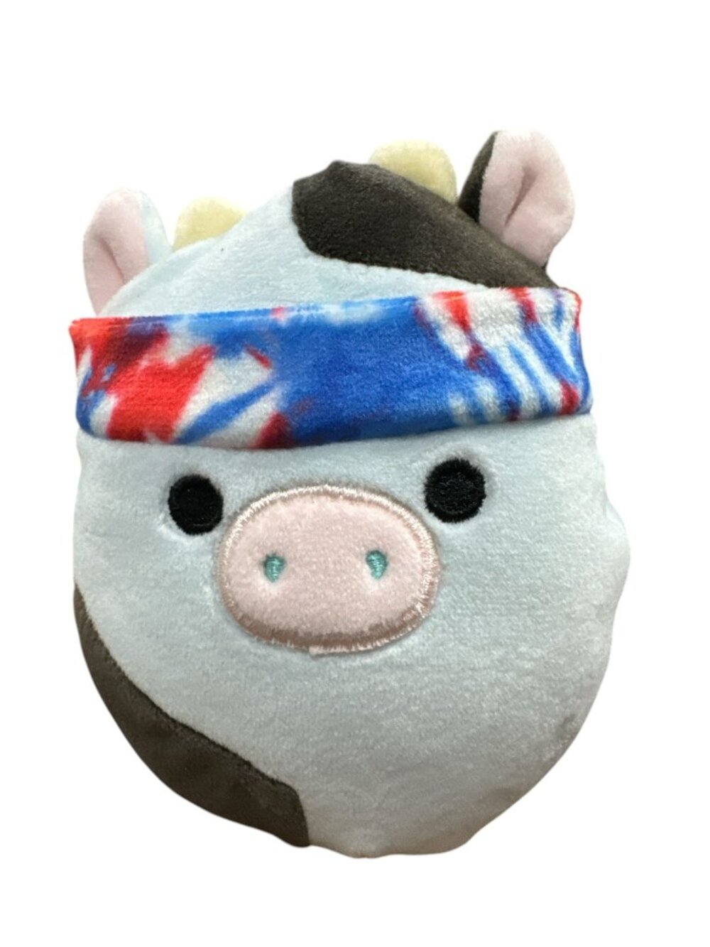 Original Squishmallows Cillian Cow Plush 5" With Tie-Dye Headband Soft Toy Colle